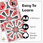 Gladius Tock Voyages 8" Conseil d ' administration – Jeu de stratégie en bois compact avec des pegs – Défi de la famille portative par carte pour 4 Joueurs – Parfait pour les voyages & Soirée de jeu