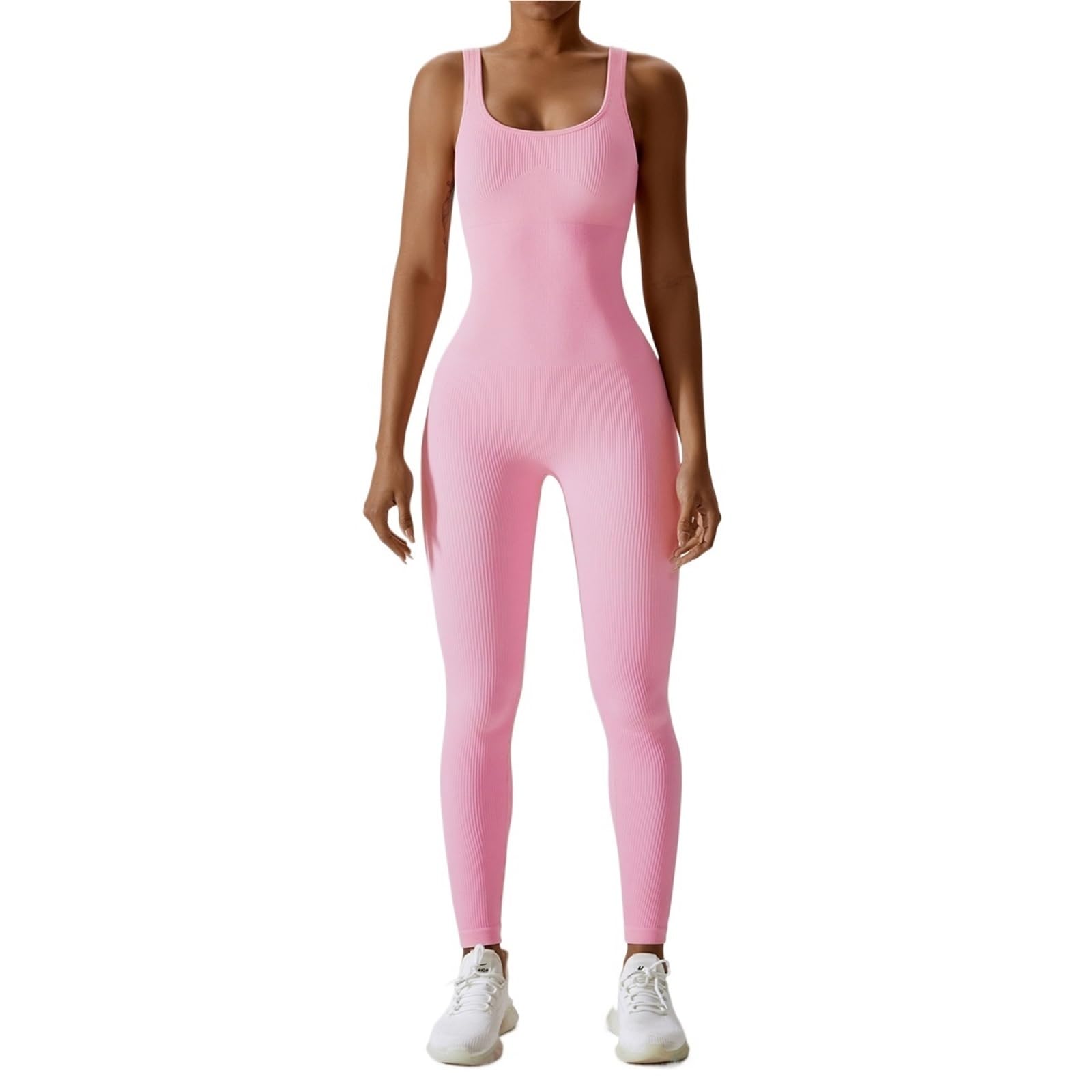 Mono Yoga Mujer Mono de chándal de Yoga for Mujer, Ropa Deportiva sin Costuras, Traje de Yoga, Gimnasio, Push Up, Mono de Entrenamiento físico(Brown,L)