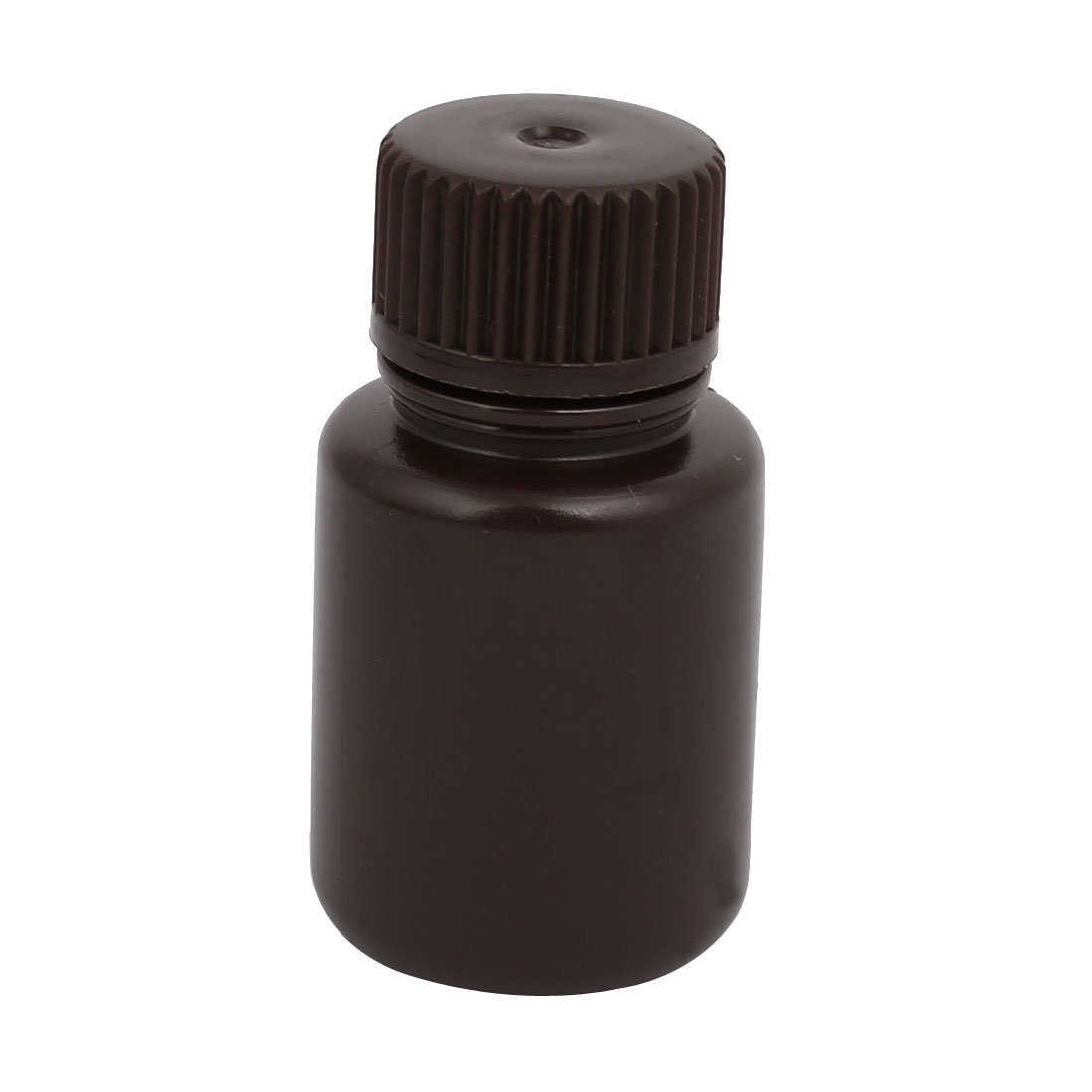 Aexit 25ml HDPE gauge Plastic Refillable Narrow Mouth DIY Liquid Bottle Container Brown 2pcs
