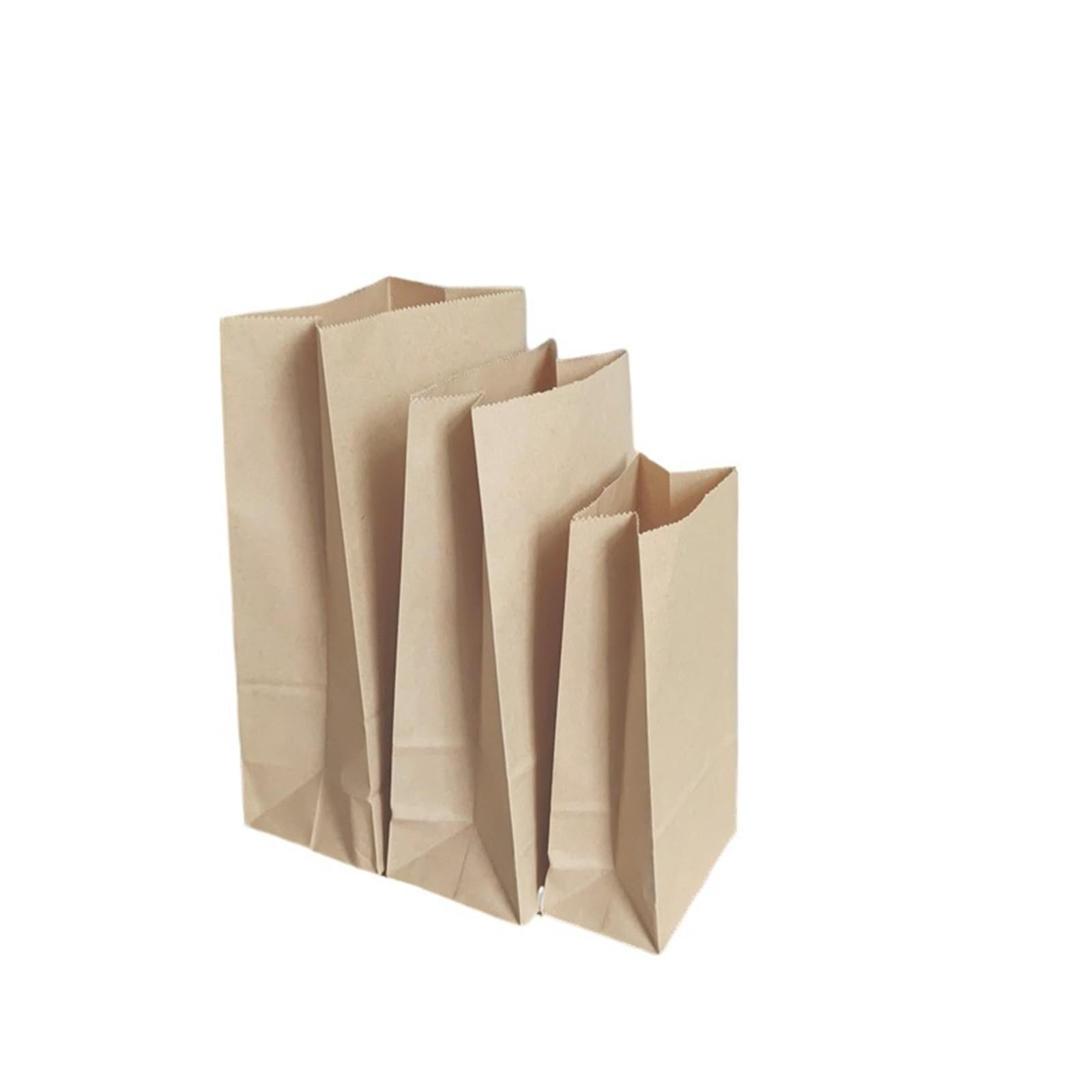 Paper Lunch Bags 100Pcs Brown Kraft Paper Bags For Candy,Gifts For Weddings, Birthdays&Takeaway Baked Gift(D-9X5.5X18CM)