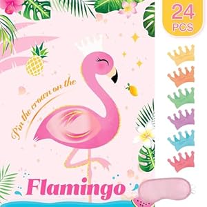 WERNNSAI Pin the Crown on Flamingo Spiel