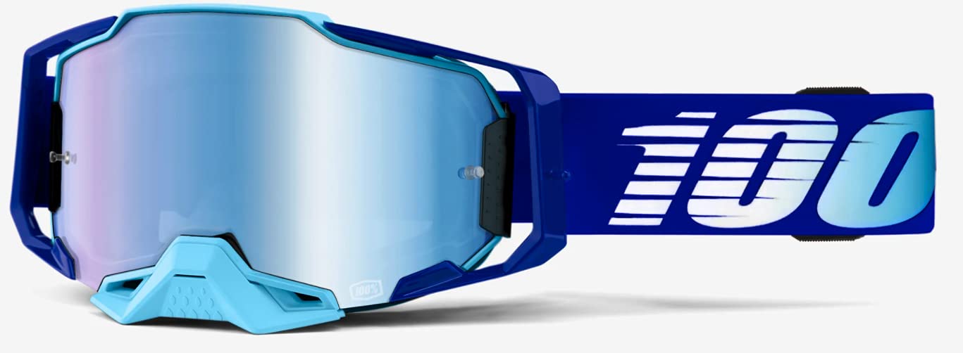 100% Armega Motocross Brille Blau Spiegel – Mirror Royal, Erwachsenenausführung