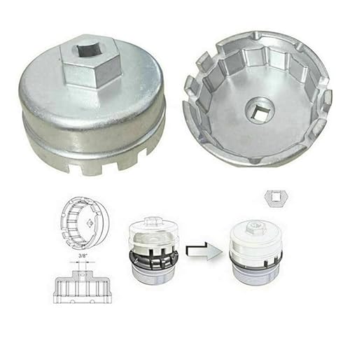 2pcs Ölfilterkappenschlüssel 65mm/14-kant Ölfilterschlüssel zum Auto Ölfilter Wechsel für Toyota,für Lexus,für Camry, für RAV4, für Highlander, etc. Ölfilterschlüssel | 14-kant | Ø 65 mm,für Toyota