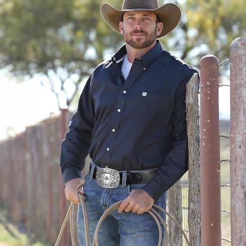 Image of SANSTHS Western Cowboy Belts for Men Women, Mens Western Belt Bull Buckle Country Belt Cowboy Leather Belt for Jeans