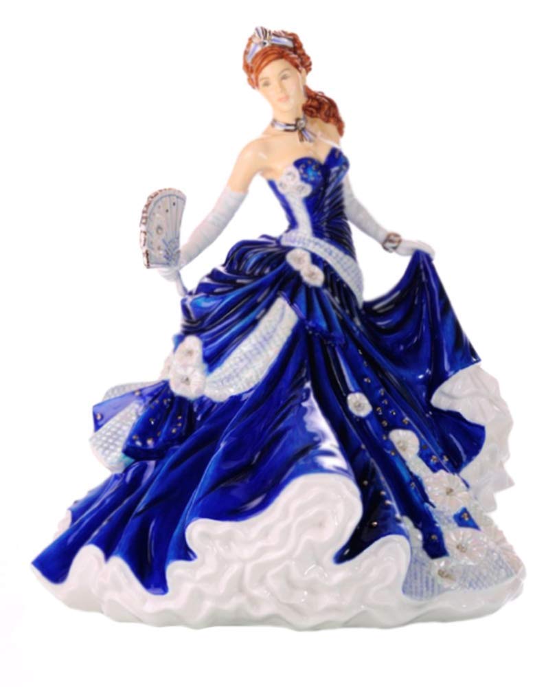 The English Ladies Women's Blue The English Midnight Romance Co Figurine 22Cm