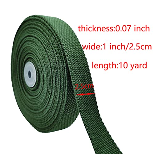 Alça de tecido de algodão resistente - 2,5 cm de largura, 10 metros - algodão de poliéster para alça