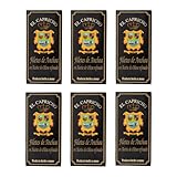 EL CAPRICHO, Filetes de Anchoa de Santoña, Octavillo, en Aceite de Oliva, 10 Filetes, Peso: 50 g Neto, 29 g Escurrido (Pack de 6)