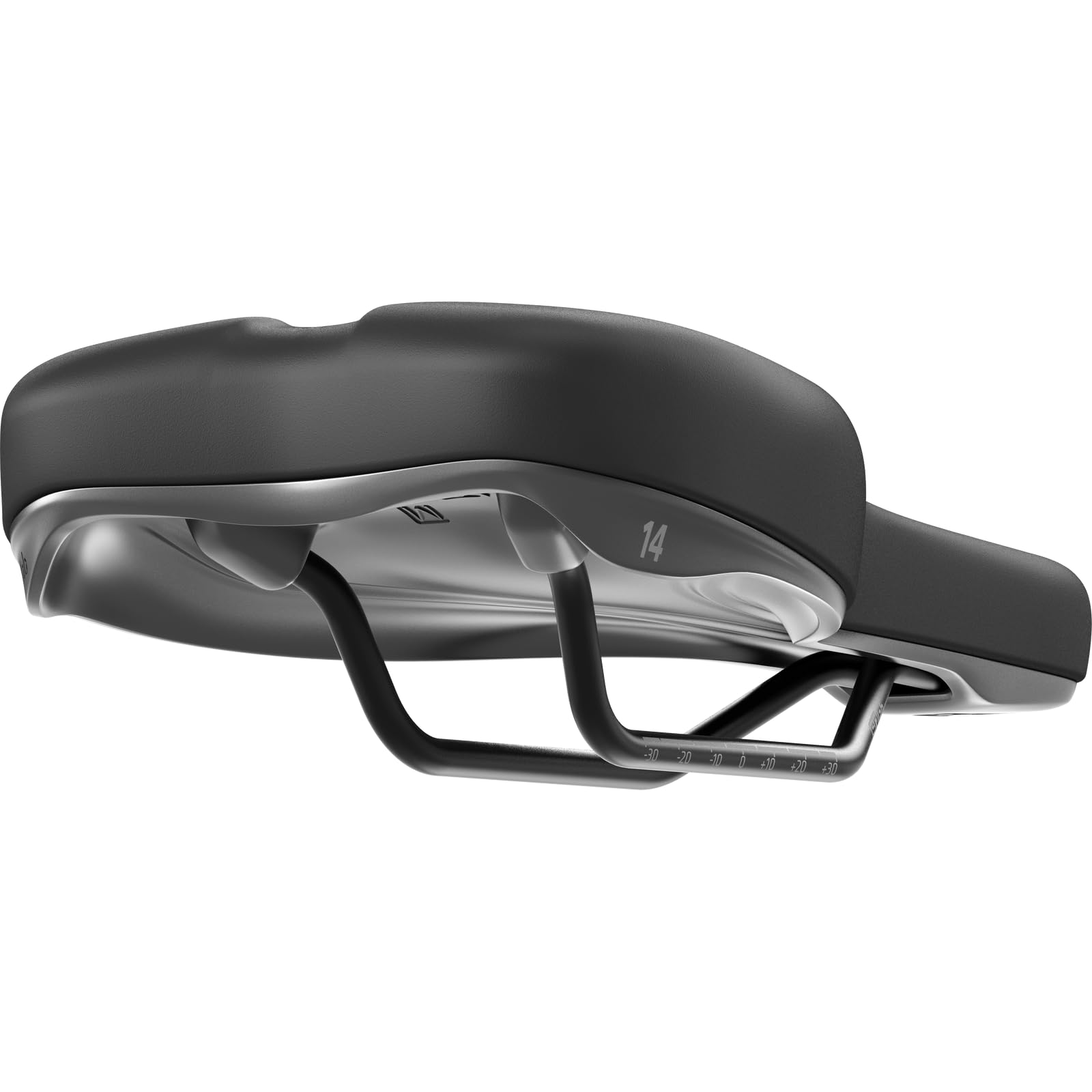 SQlab City Sattel 601 Ergolux 2.0, Trekking & City Fahrrad Sattel, Fahrrad Sattel in schwarz, 14 cm - 17 cm