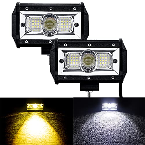 Luces auxiliares para motocicleta, faros delanteros LED, 72W, 7200 lm, 12 V, 24 V, luz de conducción diurna para scooters, coche, camión, barco