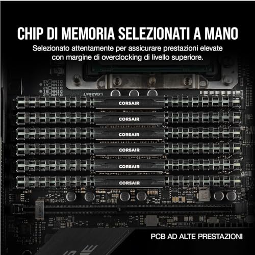 Memoria RAM Vengeance LPX CMK32GX4M2E3200C16 da 32 GB DDR4 a 3200 MHz, colore nero - Immagine 2