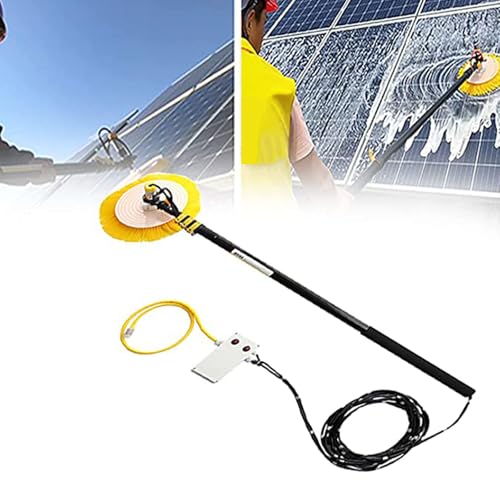 Spazzola elettrica per la Pulizia di Pannelli solari, pulitore per finestre Esterne Rotante da 7,5 m, Attrezzatura per Il Lavaggio di Pannelli fotovoltaici, Strumenti per
