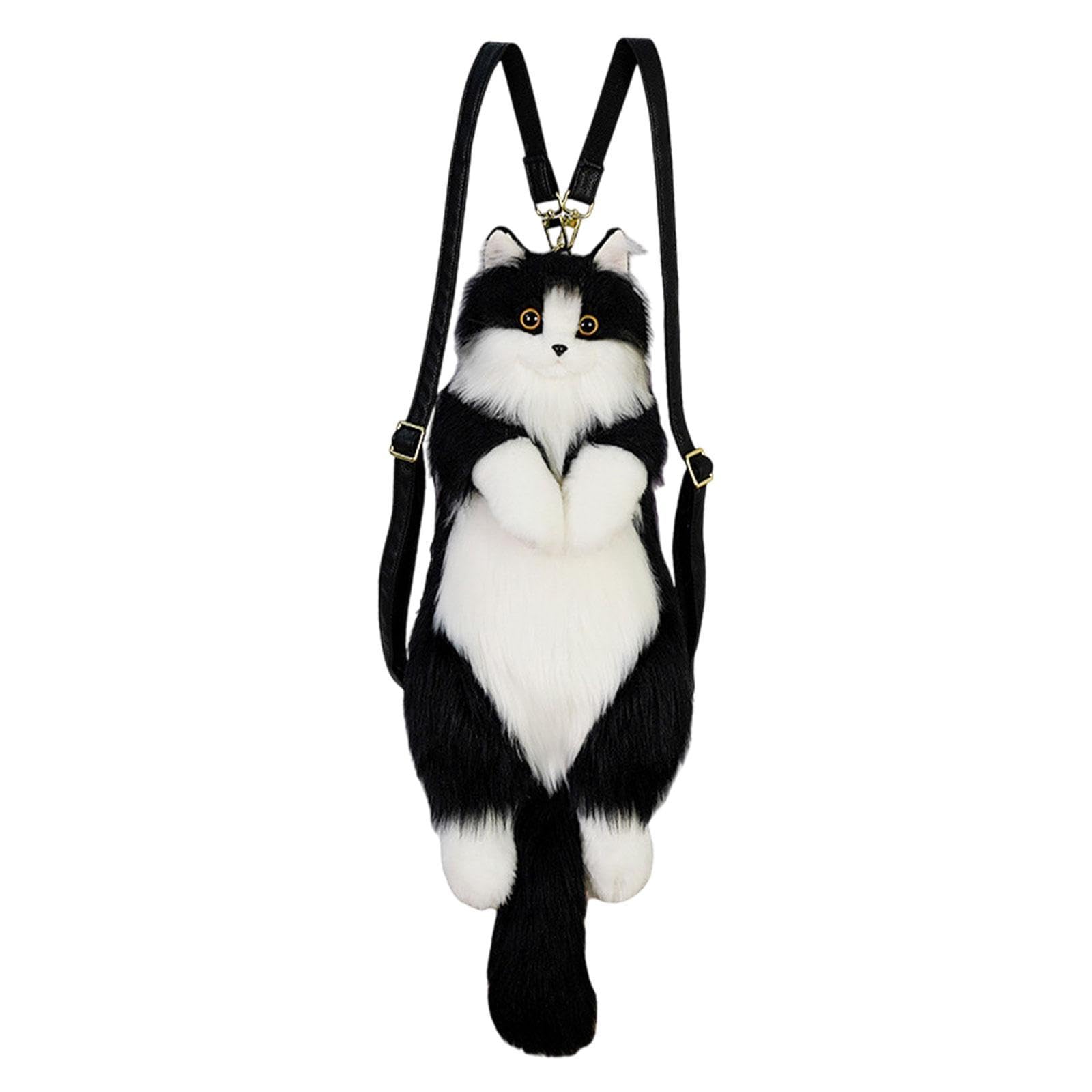 LOVIVER Sac à Dos en Peluche pour Chat Mignon, Sac pour Adultes et Enfants, Amoureux des Chats, Cadeau d'Anniversaire, Pas d'Écharpe