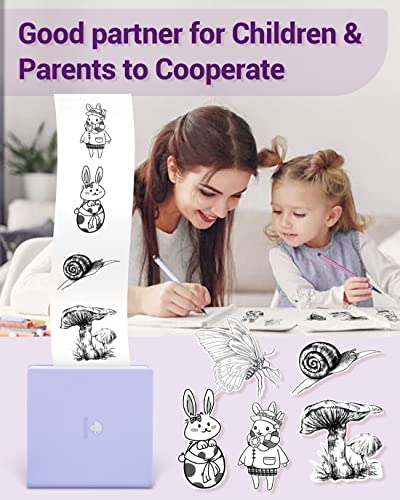 Phomemo M02 mini draagbare fotoprinter, draadloze bluetooth smartphone-printer, kleine thermische labelprinter voor… - Image 4