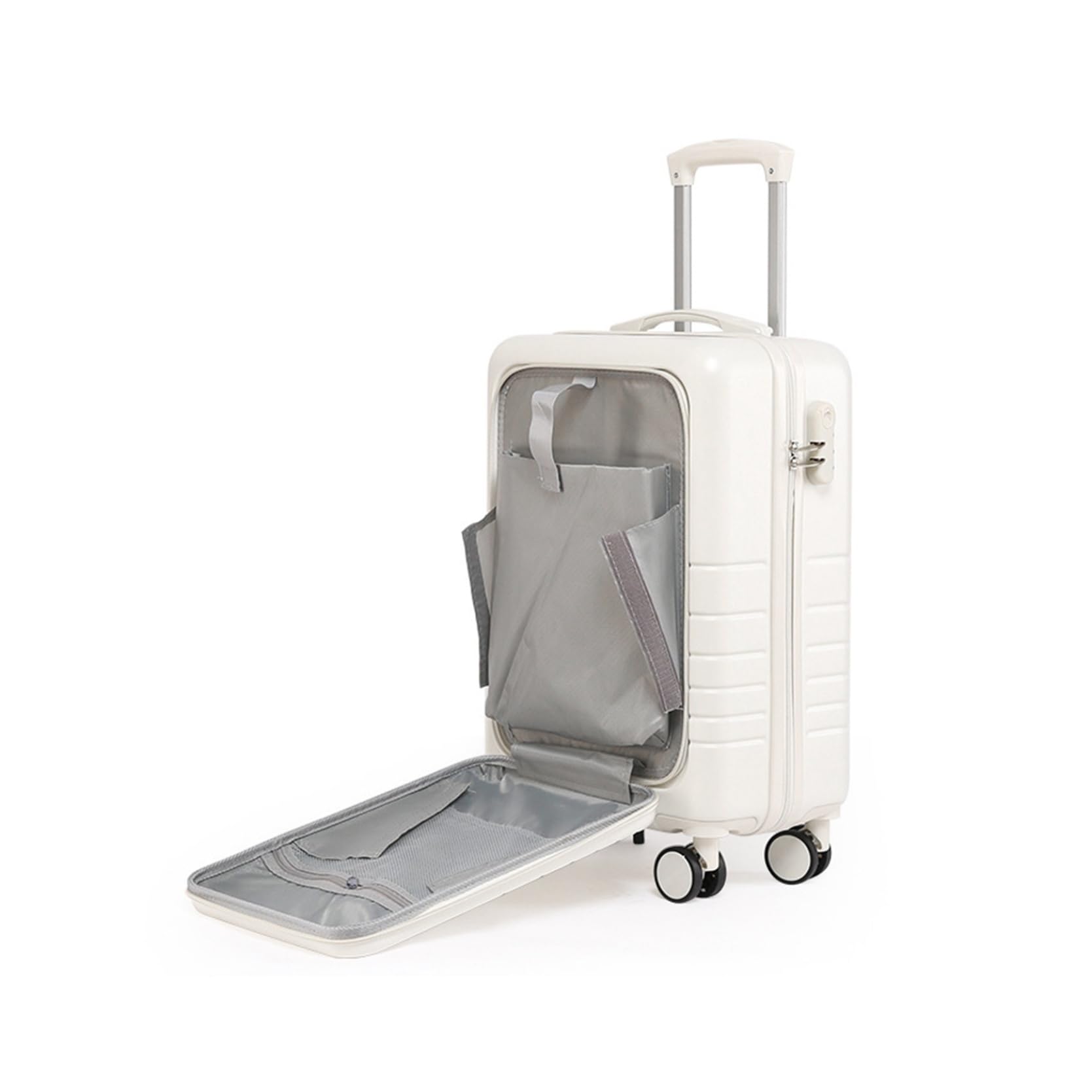 Amazon.co.jp: スーツケース 前開き キャリーケース フロントポケット