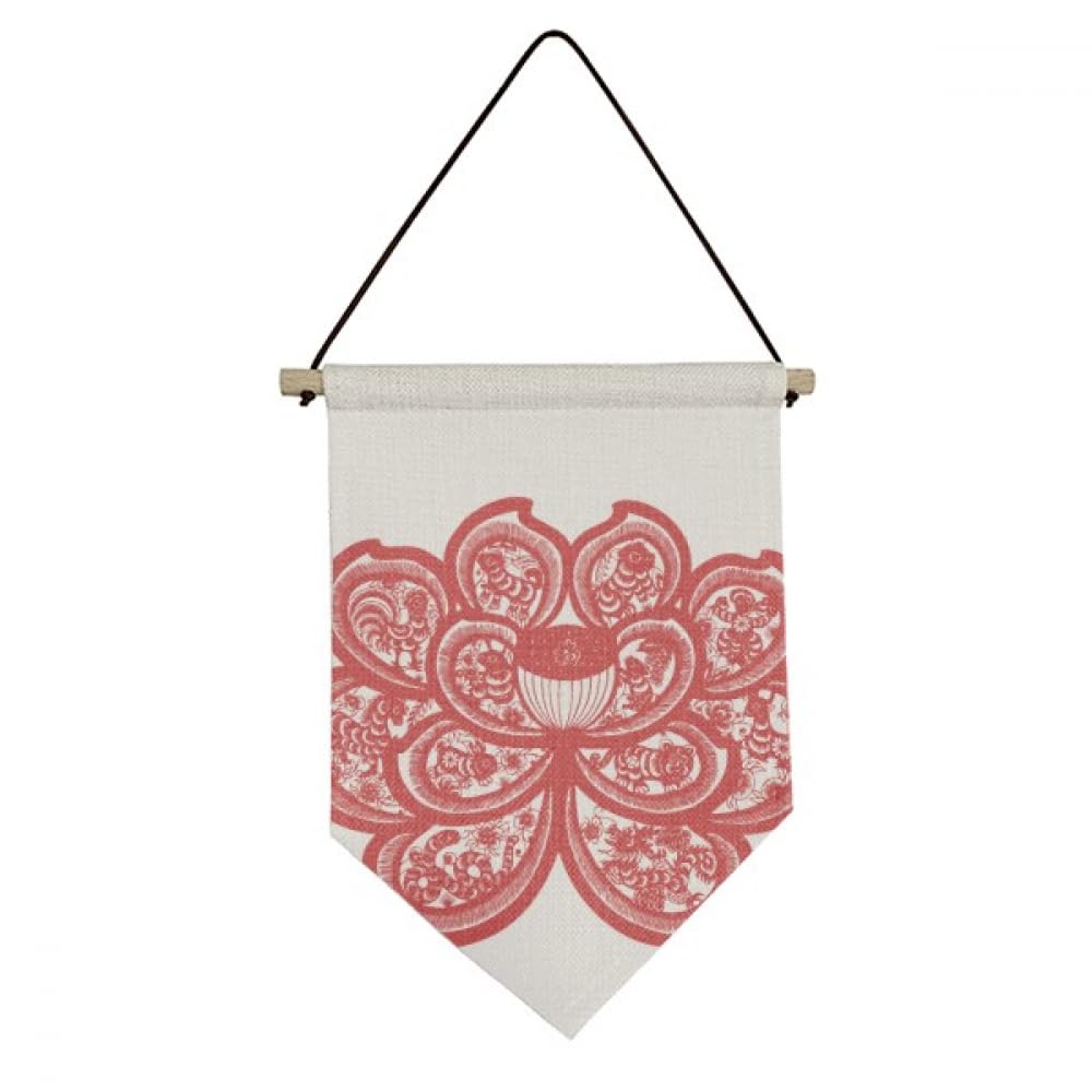 Fleur de lotus et zodiaque en bannière suspendue pour cadeau idéal