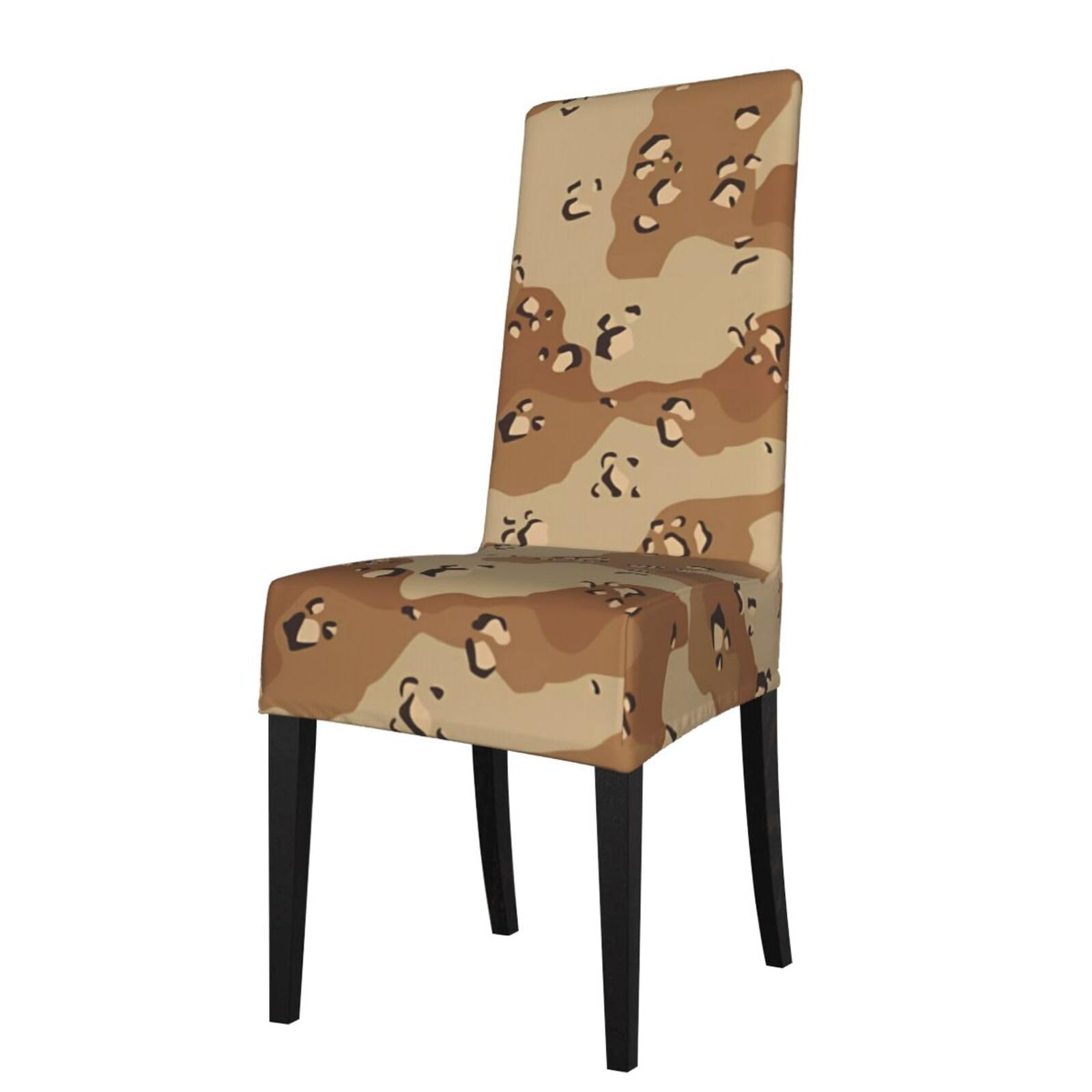 YYHWHJDE Desert Camo Prints Protection Cover for Dining Chair – Stretchable Slipcovers for a Refreshing Dining Room Makeover