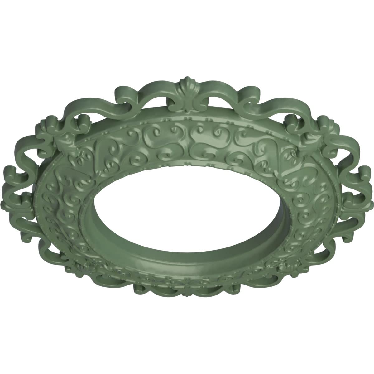 13 1/4"OD x 6 5/8"ID x 1 1/8"P Orrington Ceiling Medallion (Fits Canopies up to 6 5/8"), Hand-Painted Athenian Green — Amazon image 2