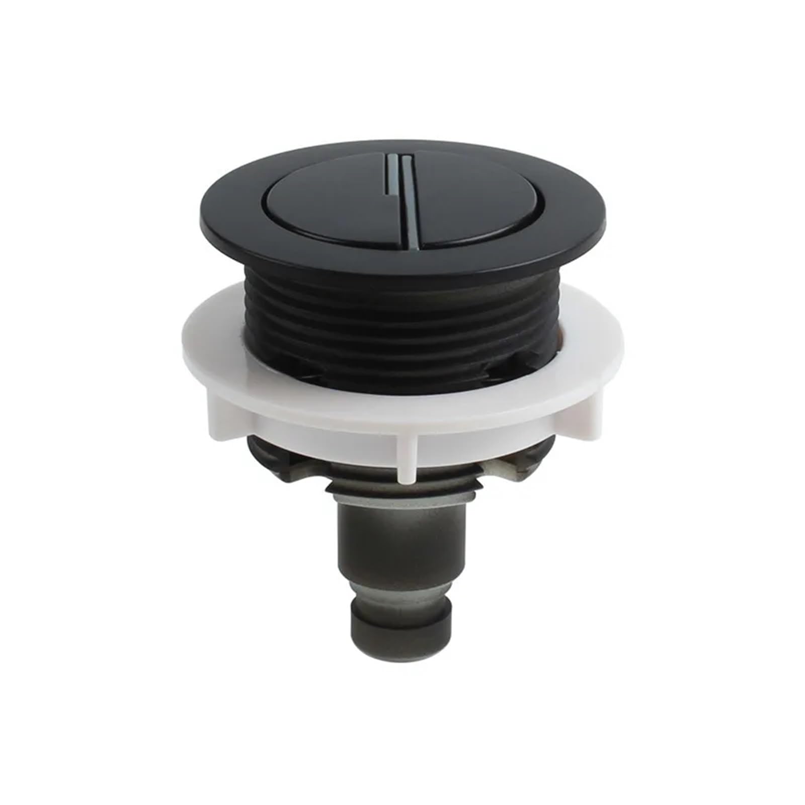 Kxaoxgrc Black Toilet Push Button Flush Replacement, Toilet Flusher Replacement Kit 4Pcs Multicolor Dual-Button Water Tank Buttons(Black)