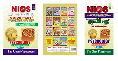 ( BUY ONE GET ONE ) NIOS TEXT 222 PSYCHOLOGY 222 NIOS ENGLISH MEDIUM ALL IS WELL GUIDE PLUS + SAMPLE PAPER AND GET Absolutely Free (One NIOS 222 ENGLISH MEDIUM OPEN 20 PLUS -Contains Important, Very Important, Most Important Question With Answers With NIOS Sample Paper Worth Rs.60/-) [Paperback] [Jan 01, 2017] EXPERT AND PERFECT TEAM OF NIOS TEACHERS AND PUBLISHERS