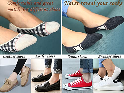Image of RYI 5-Pack No Show Socks for Women Size 6-9 Ankle Invisible Non-slip Athletic Socks