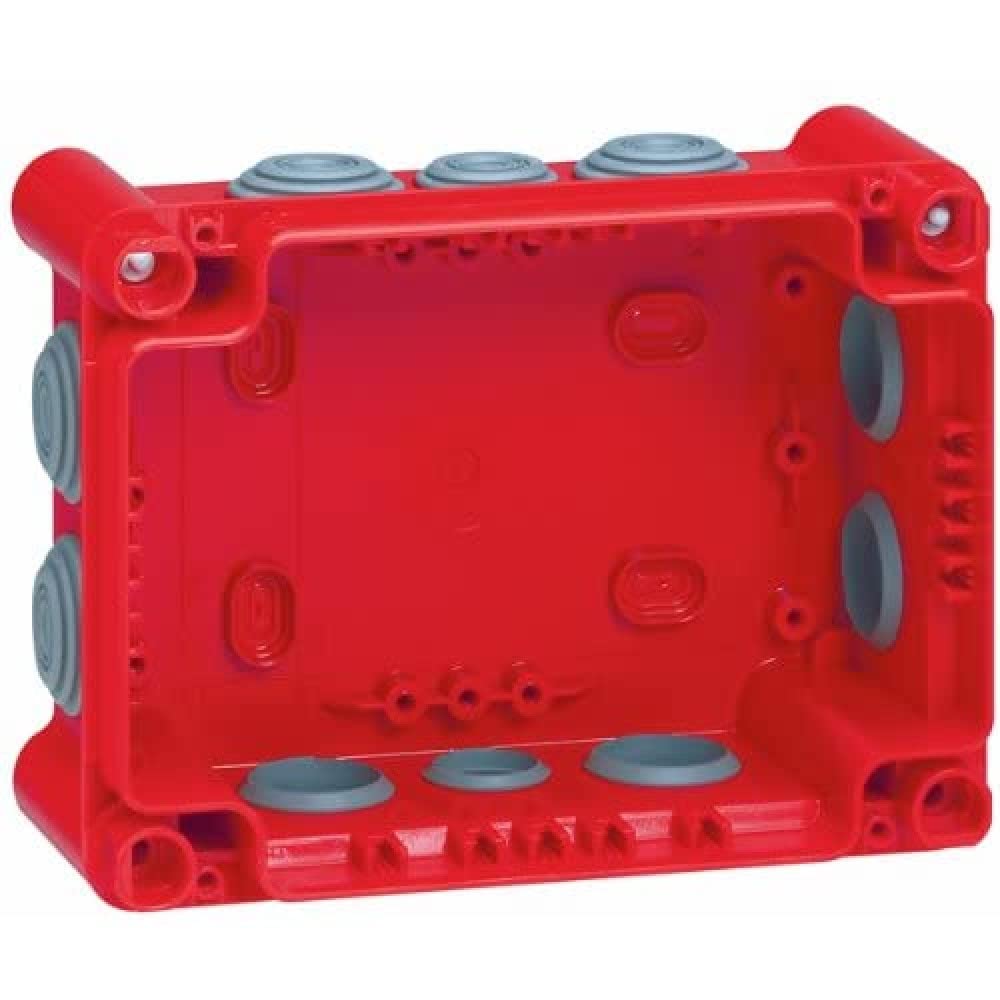 092045 Boîte De Dérivation Rectangulaire Plexo Dimensions 155x110x74mm Rouge Pour Erp - 10 Entrées - Legrand