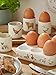 Cooksmart British Designed Ceramic Egg Holder | Egg Holder Storage Tray For All Egg Sizes | Egg Storage For All Types Of Kitchens - Buttercup Farm