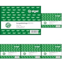 SIGEL AG615 Ausgabebeleg A6 quer, 50 Blatt, 1 Stück, aus nachhaltigem Papier (Packung mit 5)