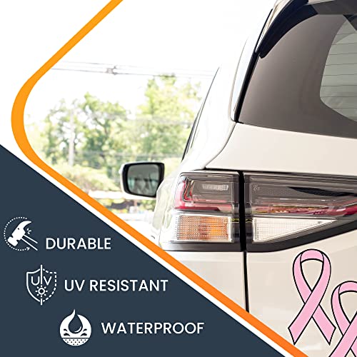 Image of Magnet Me Up: Support Breast Cancer Awareness Pink Ribbon Magnet Decal - 2 Pack, 3.5x7 Inches, Heavy-Duty Automotive Magnets for Car, Truck, SUV - Raise Awareness and Show Support with This Magnet
