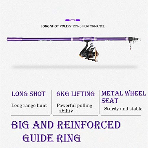 XIANGE100-SHOP Angelrute Combo Super verstärkte Langstreckenjagd-Spinning-Angelrute Carbon-Teleskop-Casting-Pole-Karpfen… – Bild 3