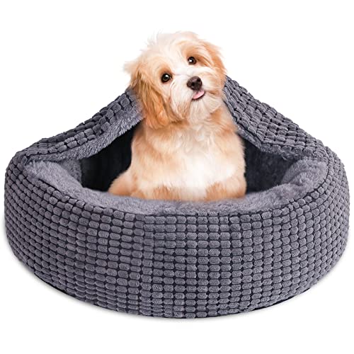 Keuien Dog Bed For Small Medium Dogs, Orthopedic Pet Sleeping Puppy Bed, Washable Calming Cat Beds For Indoor Cats With Anti-Slip Bottom #TOP14