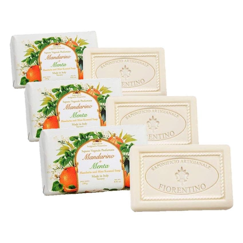 Saponificio Artigianale Fiorentino Sabun 250 Gr - Tangerine And Mint (3 paketi)