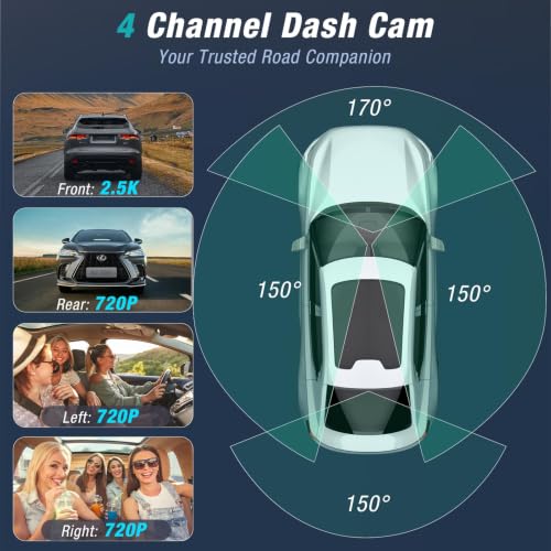 4 Channel 360° Dash Cam 2.5K