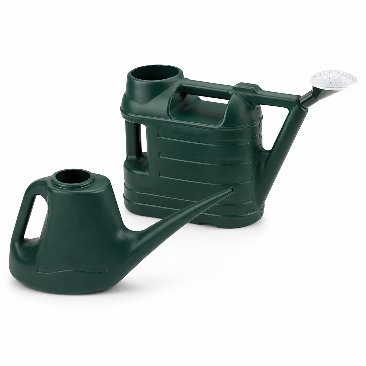 ZOPPER Watering Can Set 6.5L & 1L Green | Garden Watering Can with Long Spout & Detachable Rose Head | Indoor & Outdoor Plastic Plant Watering Cans