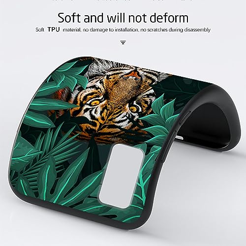 Image of for TCL ION X Phone Case, Soft TPU Ultra-Thin TCL ION V /TCL ION X T607DL 2023 Case for Women Girl, Flexible Anti Scratch Protective Shockproof Cover, Tropical Leaves Tiger