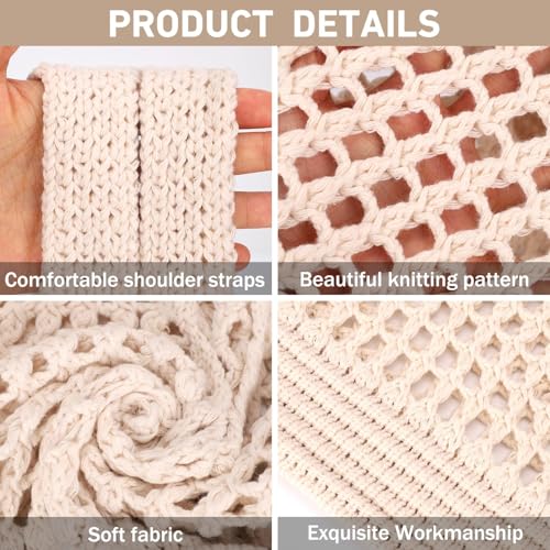 Image of Knit beach bag, Crochet Beach bag,Beach bags for women Knitted beach bag for summer