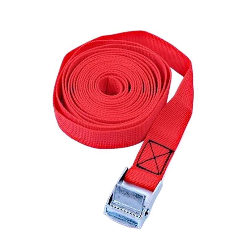 Gepäckgurte, Ratschengurte, 5 Stück, 2 Meter, Metallschnallen for Auto, Motorrad, Fahrrad(Red)