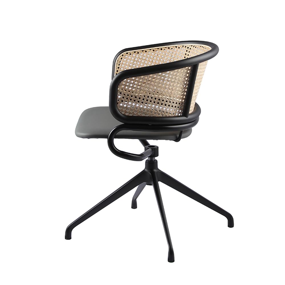 Madrid 360° Revolving Dining Chair | Premium Fabric Upholstered Seat & Sturdy Metal Legs | Durable & Stylish Comfortable Chair for Dining Room, Living Room & Café | Grey 3
