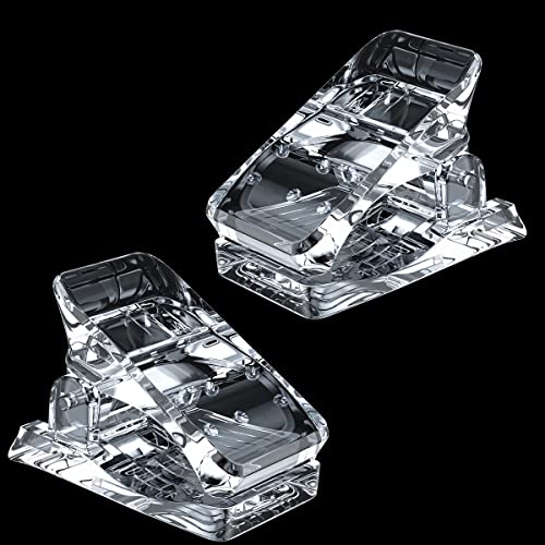 Subay 10Pcs Clear Nail Tips Clip for Polygel Acrylic Nails, Quick Building Poly Gel Nail Extension UV LED Builder, Professional Nail Clamps for Polygel, Manicure Plastic Nail Art Set