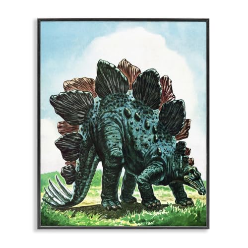 Dinosaur Field Nursery Adventure, 16 x 20 Inch Framed Giclée Print