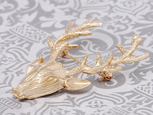Alilang Vintage Golden Tone Deer Head Jewelry #TOP11