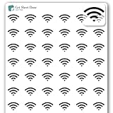 Wifi Icon Planner Sticker / 54  gold foil (1/2”) / Pay Internet Bills Budget Allowance Finance/Essential Productivity Life Planner/Bujo Bullet Journaling (1 Sheet, Black (no foil))