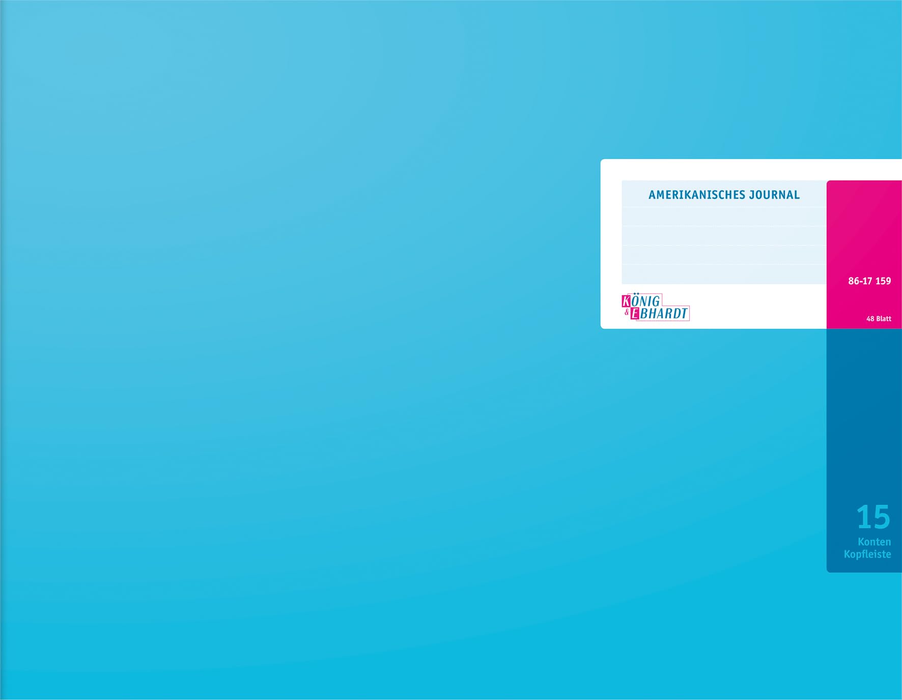 König & Ebhardt König and Ebhardt 8617159-8315K48KL American Journals 420 x 332 mm 48 Sheets Light Blue