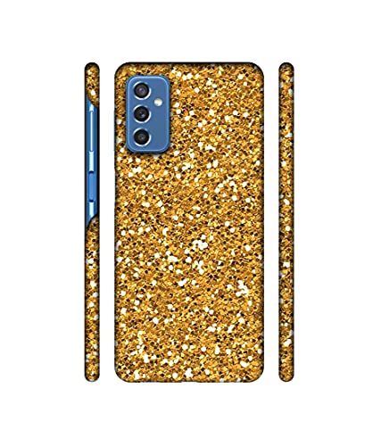 Image of Amazon Brand - Solimo Designer Golden Sparkle 3D Printed Hard Back Case Mobile Cover for Samsung Galaxy M52 5G