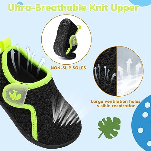 Image of FEETCITY Baby Boys Girls First Walking Shoes Infant Sneakers Crib Shoes Breathable Lightweight Slip On Shoes