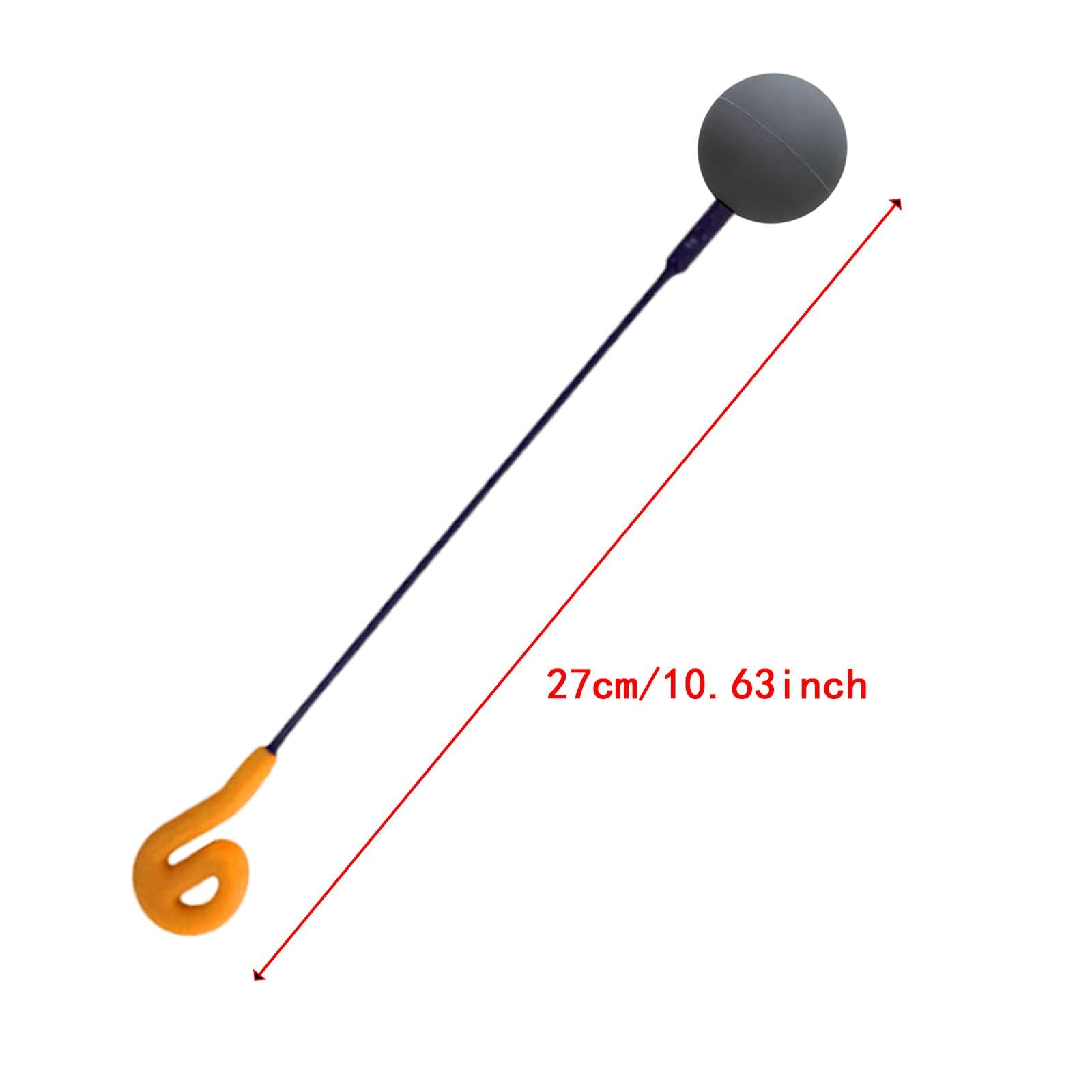 Friction Gong Mallet Doppelkopf, 27cm, Akustikklöppel, Resonanzhammer mit Gummikopf für Meditation und Klangreisen, Widerstandsfähigem Gummi Klangstab, Orange