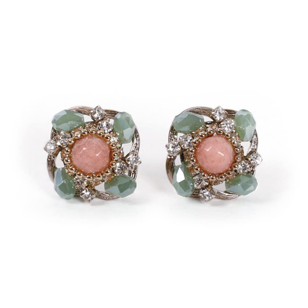 Handmade Gemstone Beads Stud Earrings for Women Girls