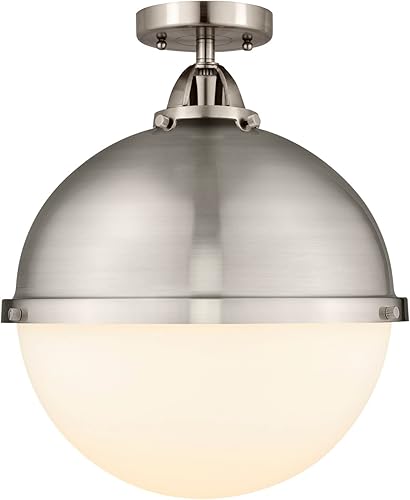 Innovations 288-1C-SN-HFS-121-SN Montaje semiempotrado de una luz de la colección Nouveau 2, níquel satinado cepillado