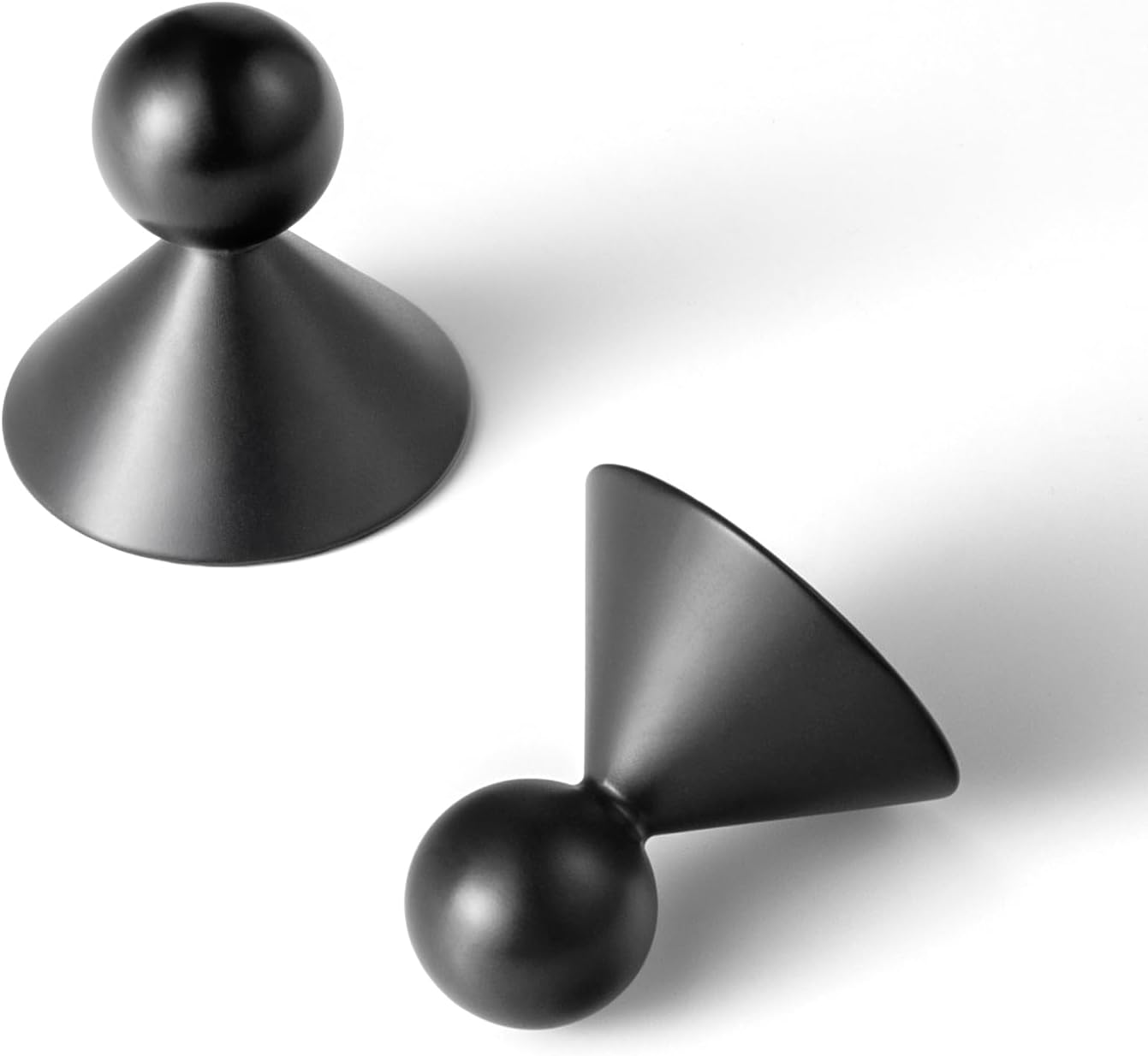 Goo-Ki Perillas negras para cajones de cocina, accesorios de aleación de zinc, paquete de 6 tiradores de un solo agujerotornillo negro mate