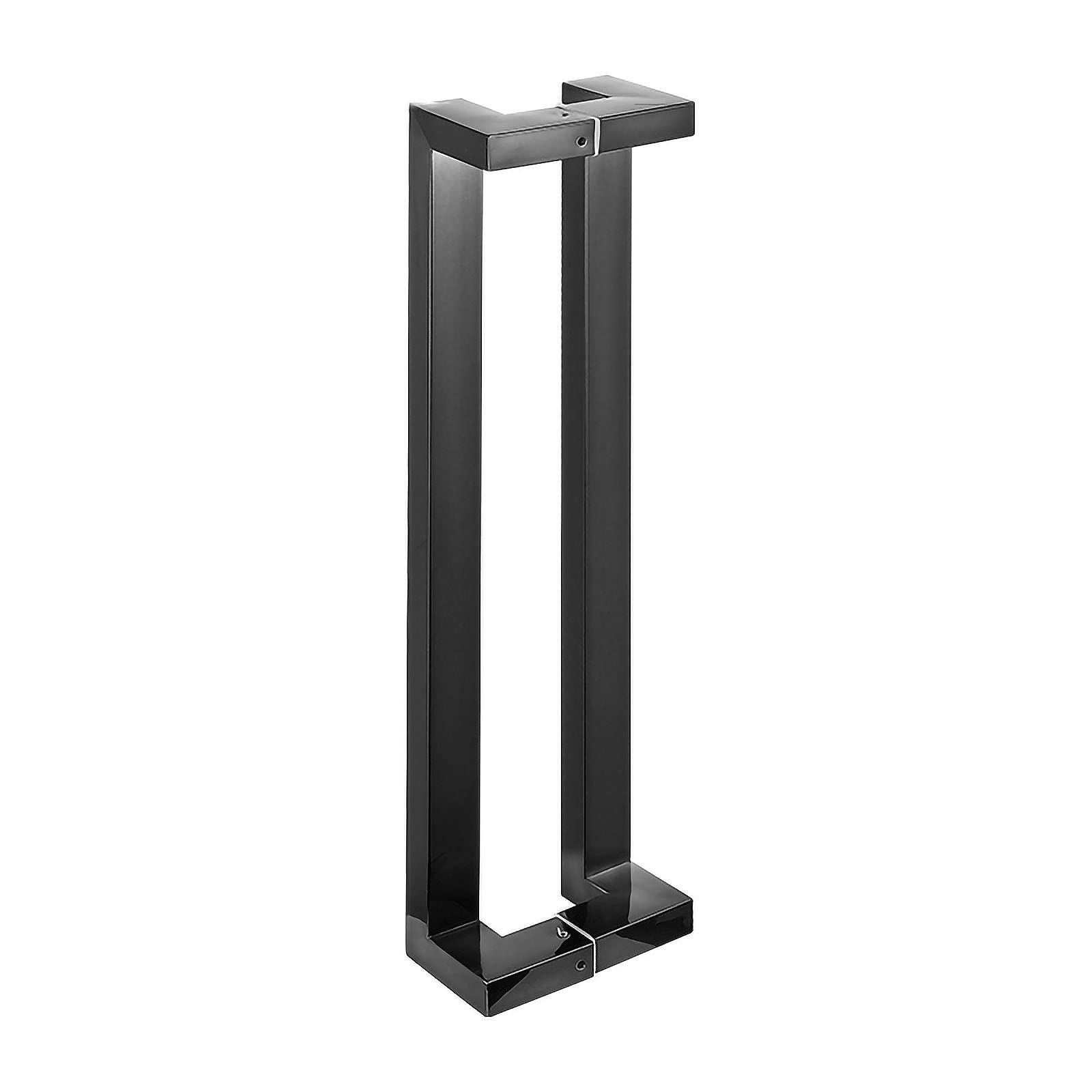 23.6in/31.5in/47.2in/59in Entry Door Handle,Commercial Stainless Steel Push Pull Door Handle for Shower Glass Sliding/Barn Door/Interior Exterior Door,Include Fittings,Black Titanium-80cm/31.5in