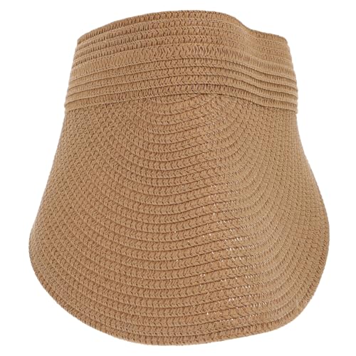 MAJORMENCH Sombrero Visera de Paja para Mujer Ligero y Transpirable Protección Solar para Playa y Viajes de Verano Talla